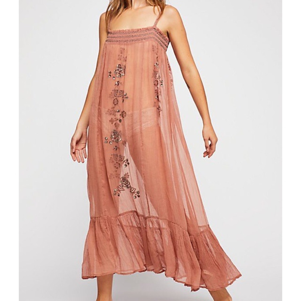 Free People Woodrose New Moon Embellished Slip